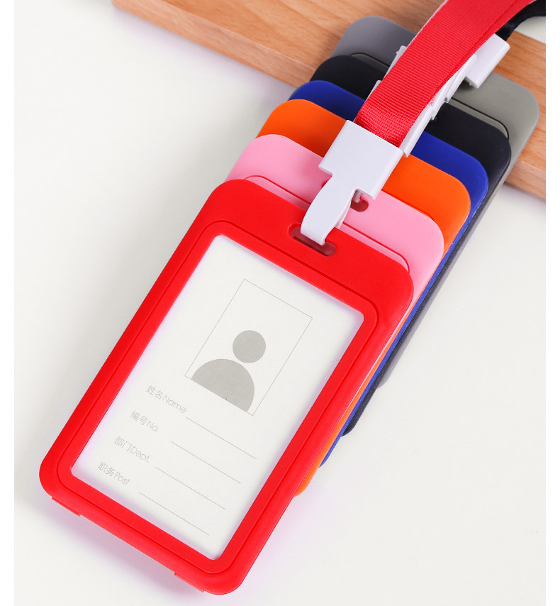 证件套塑料卡套透明软胶小学生胸卡带挂绳公交卡挂牌铁路工作证件