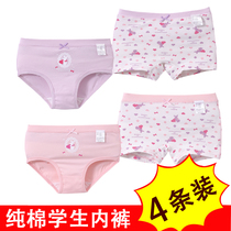 girls' underwear pure cotton boxer junior high school girl 9-10-12 year old children's underwear triangle