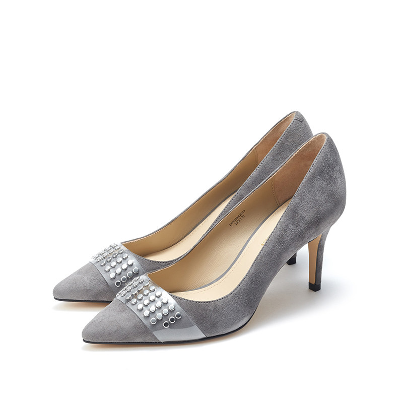 lr女鞋luxury rebel 2017春季专柜尖头女单鞋浅口套脚高跟女鞋