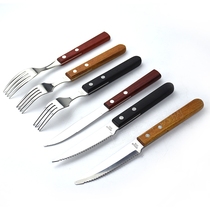 Stainless steel thickened Western food knife and fork steak knife and fork set set European restaurant Home knife fork two-piece set
