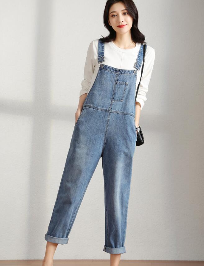 美女萌萌,牛仔背带裤娇小有气质7
