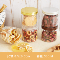 85 83 Transparent plastic jar Honey bottle Pecan jar Nut fried food sealed hand screw lid jar