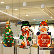 Christmas decoration shop window scene arrangement festival dress items Christmas jewelry window hanging parts