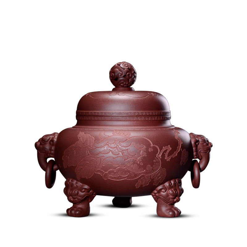 Shadow at yixing purple sand tea pot large pu 'er tea urn storage and POTS of tea boxes, tea bucket man - made HZ