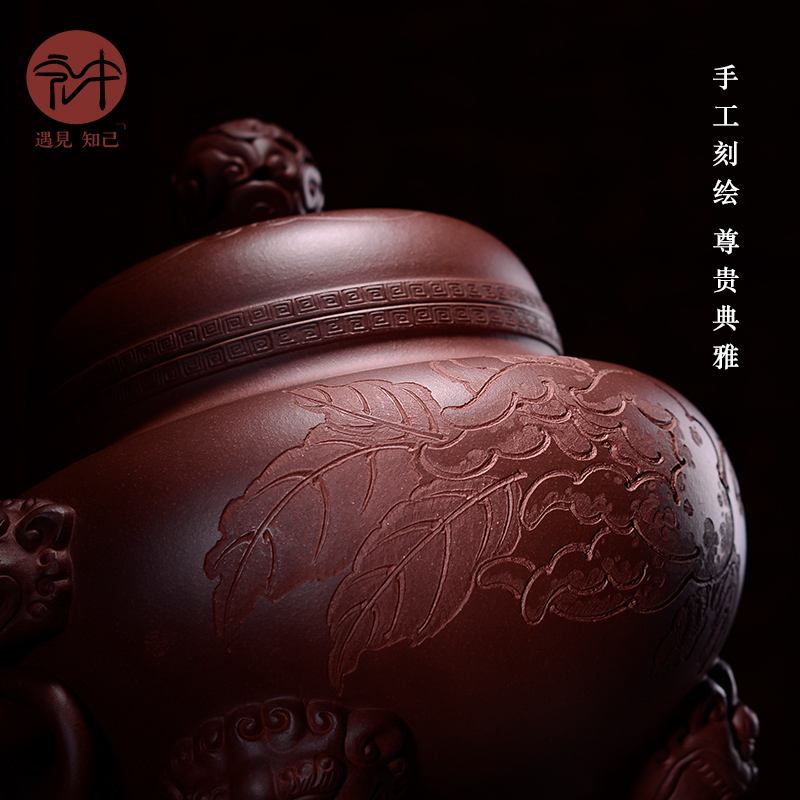 Shadow at yixing purple sand tea pot large pu 'er tea urn storage and POTS of tea boxes, tea bucket man - made HZ