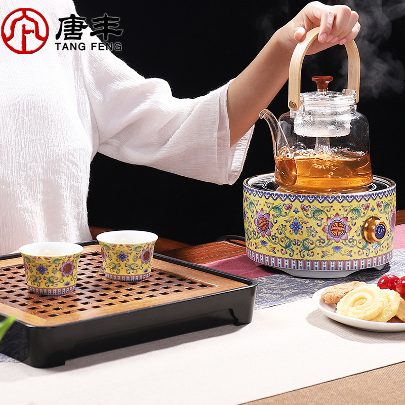 Shadow at the heat - resistant glass tea pot cooking kung fu tea set tea, black tea, the tea, the electric TaoLu household tea stove TF