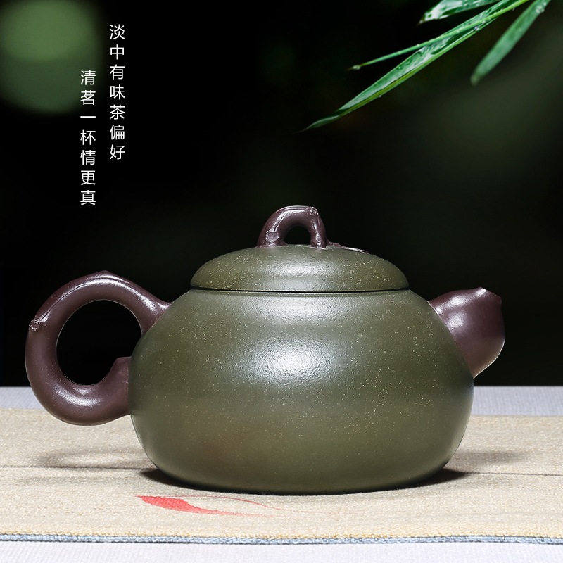 Shadow at yixing famous pure manual undressed ore chlorite are it in ferro, and kung fu teapot household teapot