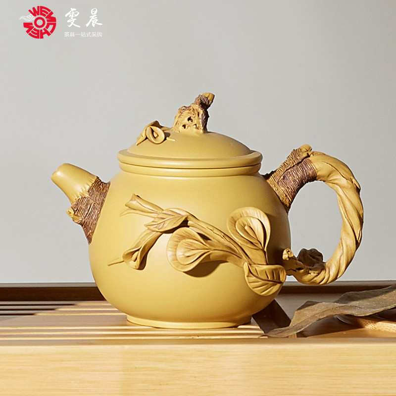 Shadow enjoy imitation wood are it Chen Dongzhu famous tea is purple sand teapot kung fu tea set piece of clay ore single pot of Y