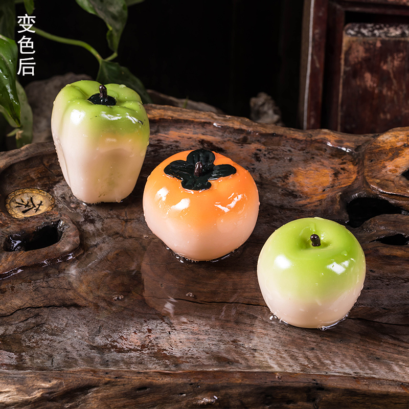 Jingdezhen creative arts and crafts color tea pet simulation of fruits and vegetables furnishing articles persimmon tea place decoration