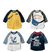 Children's Spring and Autumn Seven-Sleeved T-shirt T-shirt T-shirt T-shirt with Qianqi Cute