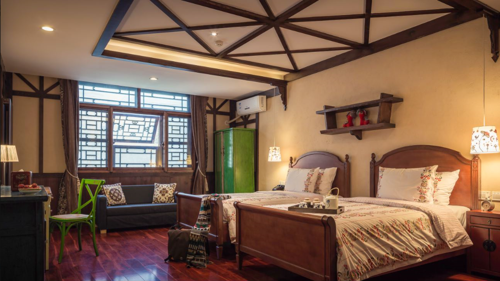 多店通兑北京古北水镇特色客栈酒店1晚套餐赠古北水镇门票晚餐温泉