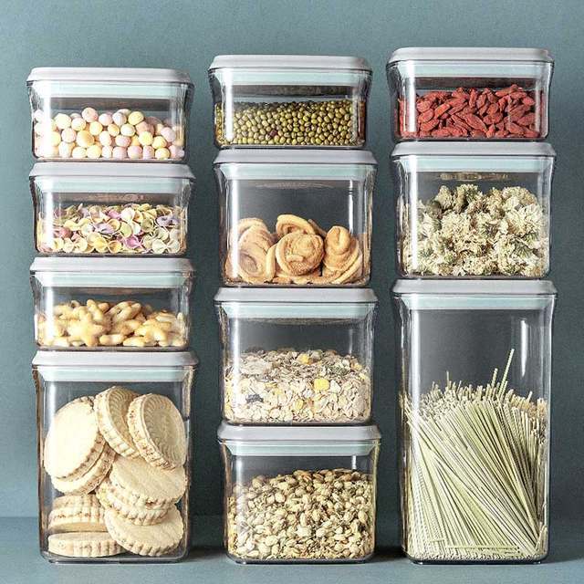 Antu food-grade kitchen spice storage tank complementary milk powder snack sealed cans plastic nut glass fresh tank Antu food-grade kitchen spice storage tank complementary milk powder snack sealed cans plastic nut glass fresh tank