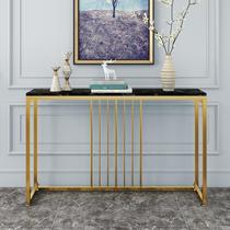 Marble porch table light luxury entry porch cabinet living room table long strip case Wall narrow table porch