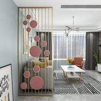 Net red footprint home living room simple partition metal screen entrance door shoe cabinet porch toilet custom hanging screen