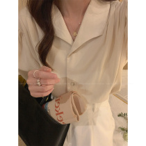 Lune Silk Short Sleeve Shirt Lady Summer Slim Fit Design Feel Small Crowdsourced lock bones Dont make shirt blouses