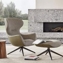 Drew Customized Lazy Sofa Light Luxury Single-person Lounge Rotate Single-Chair Hotel Living Chair