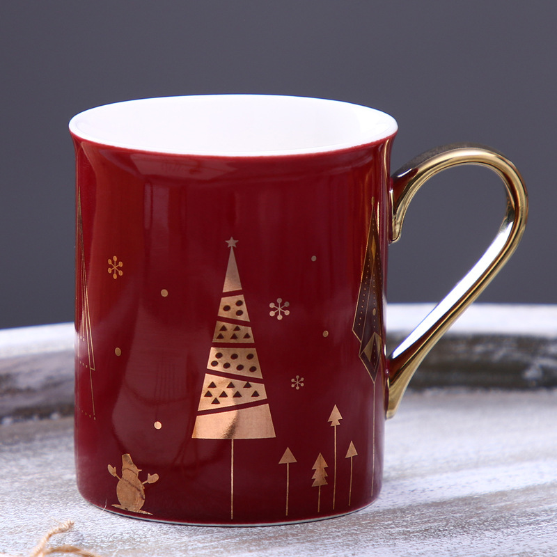 TaoDian Christmas lovers mugs creative Nordic ins beakers breakfast ultimately responds a cup of coffee cup ceramic cup