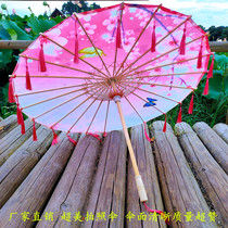 Rain-proof sunscreen Umbrella floating with dance performance silk umbrella Decorative Gufeng Female Vintage Oil Paper Hanfu Umbrella umbrella