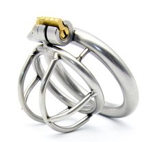 Prisoner metal stainless steel chastity lock penis lock chastity short small CB6000S