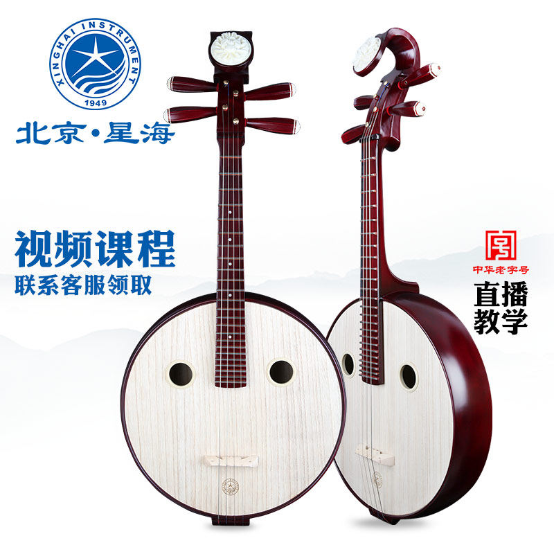 星海中阮樂器初學者專業色木梧桐木中阮琴8571YW