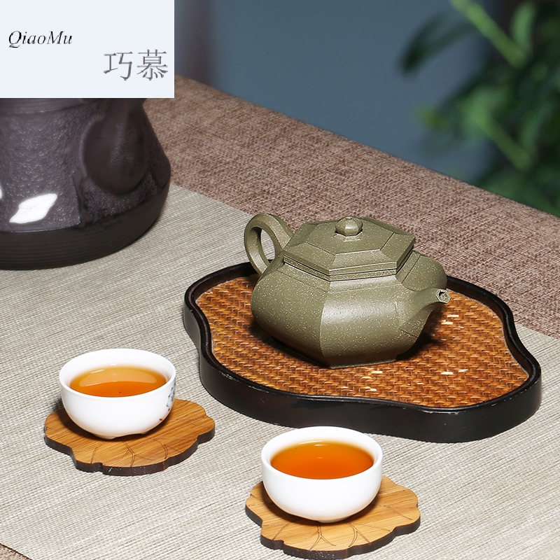 Qiao mu HM yixing masters are it six - party exquisite pure manual undressed ore chlorite pot teapot tea set