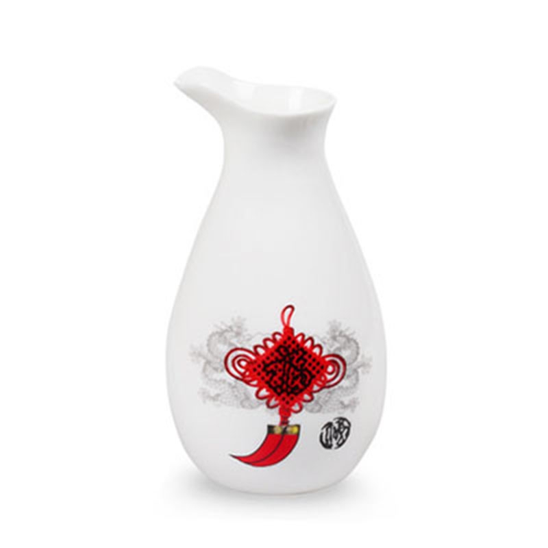 Qiao mu creative ceramic wine restoring ancient ways suit white porcelain jar of Japanese the qing hip flask 1 catty installed household white wine