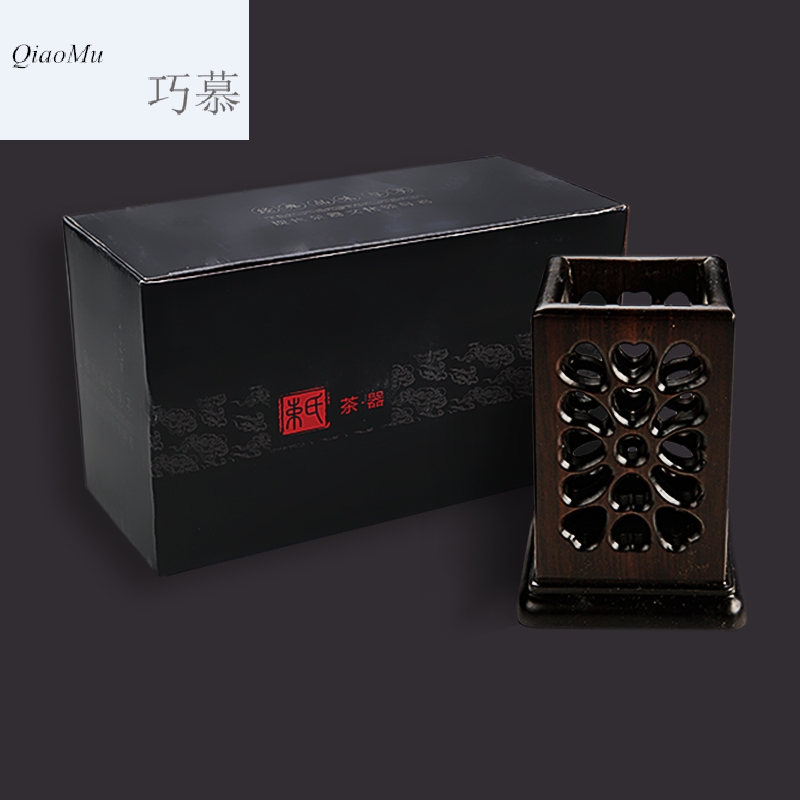 Qiao mu SU tea accessories your up ceramic tea 6 gentleman bamboo/ebony/green wingceltis/chicken wings wood tea set