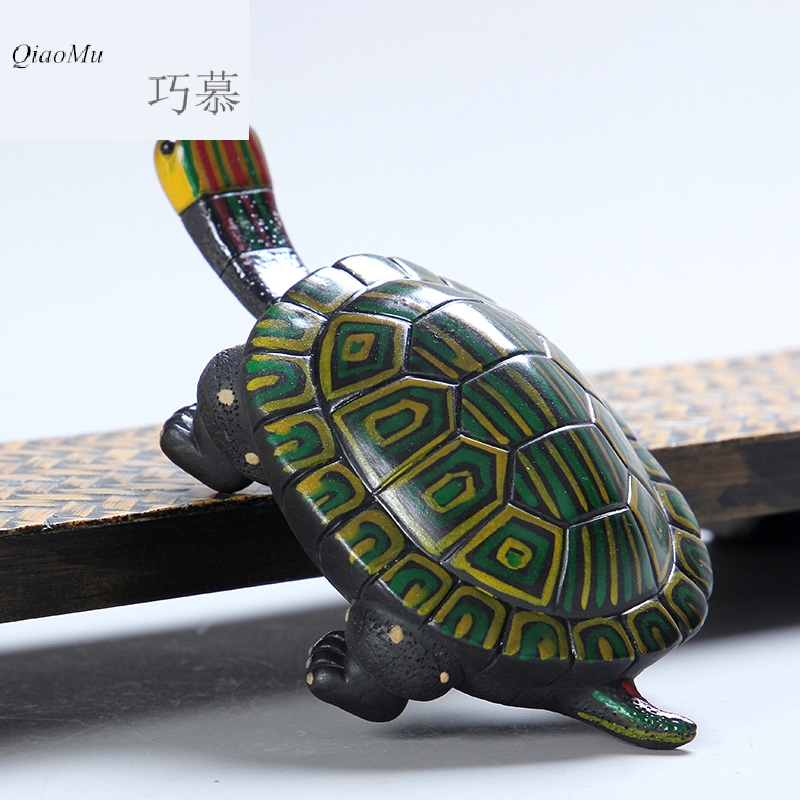 Qiao mu purple color pet tortoise tea pet accessories car furnishing articles play kung fu tea tea from tea tea