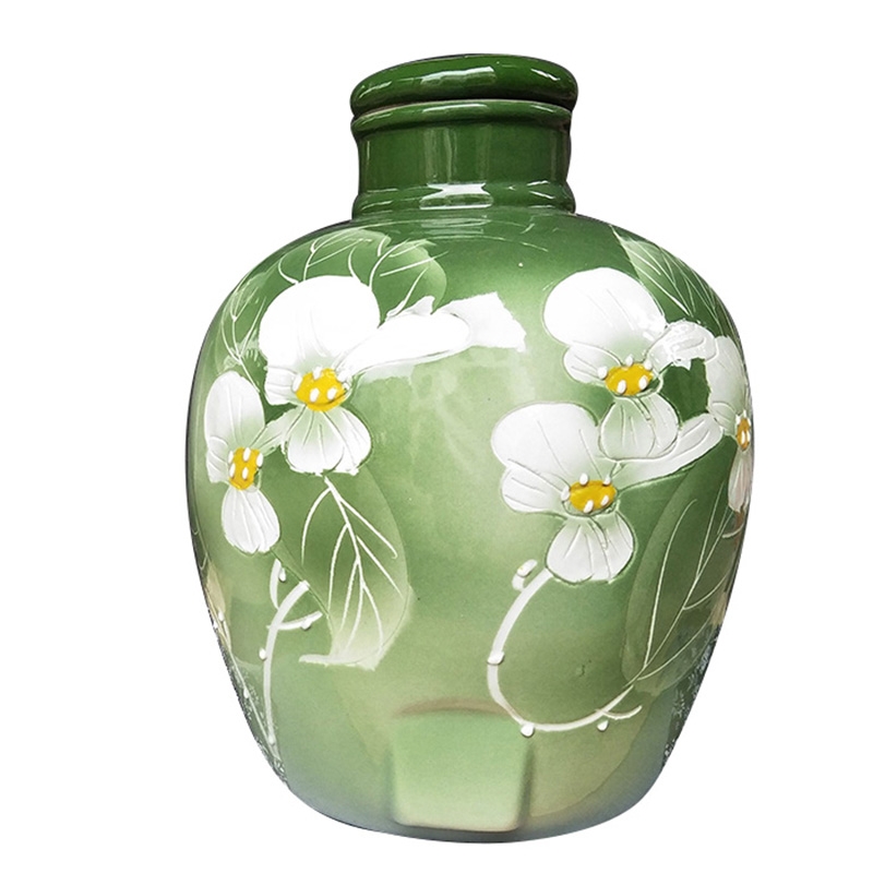 Qiao mu jingdezhen ceramic jar 20 jins 30 jins 10 jins of 50 kg big seal mercifully bottle wine empty it