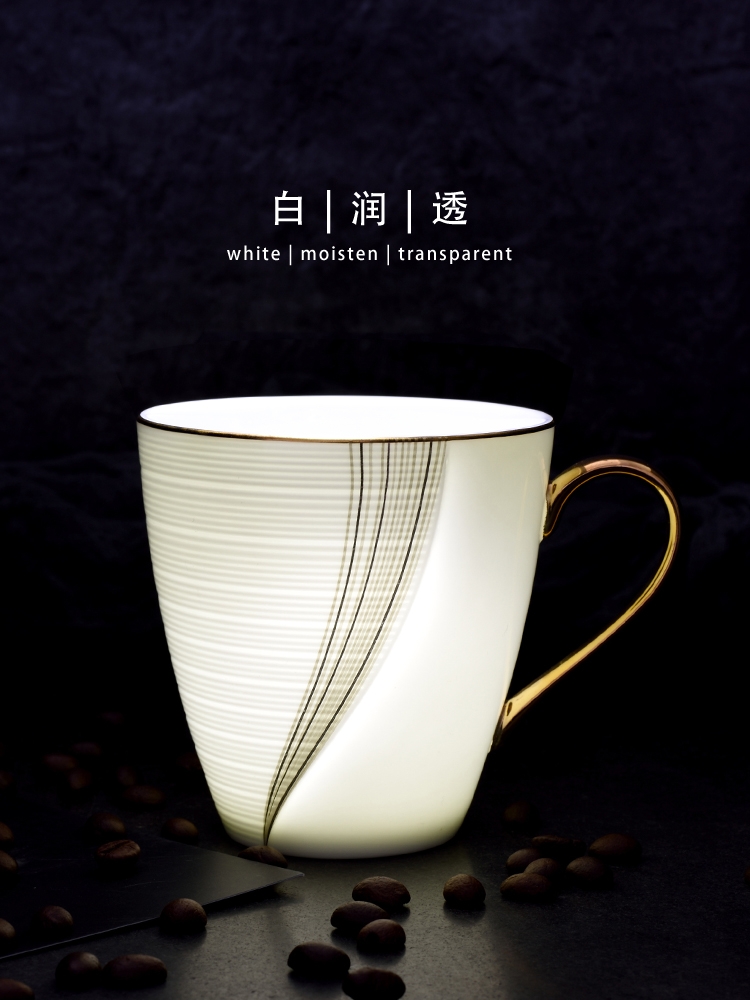 Qiao mu Nordic move coffee cups and saucers manual paint mark cup ipads porcelain ceramic cup tea tea service contracted