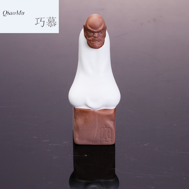 Qiao mu SU tea kungfu tea accessories your up porcelain can open tea pet furnishing articles creative play