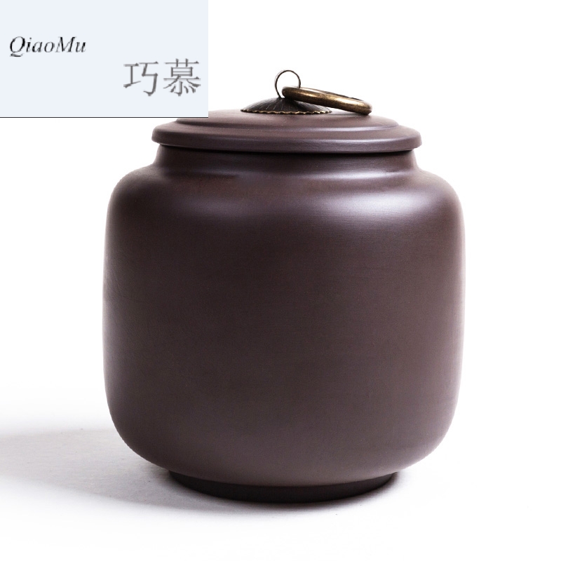 Qiao mu violet arenaceous seal caddy fixings trumpet travel pu - erh tea pot undressed ore portable mini POTS awake to receive package by hand