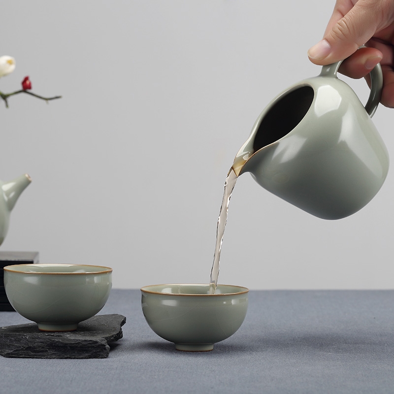 Qiao mu jingdezhen your up with discretion cup suit contracted household ceramics kung fu tea set can raise the teapot