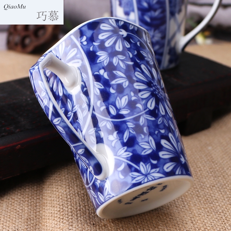 Qiao mu mugs simple Japanese glass ceramic cup new couples keller move coffee cup of milk for breakfast