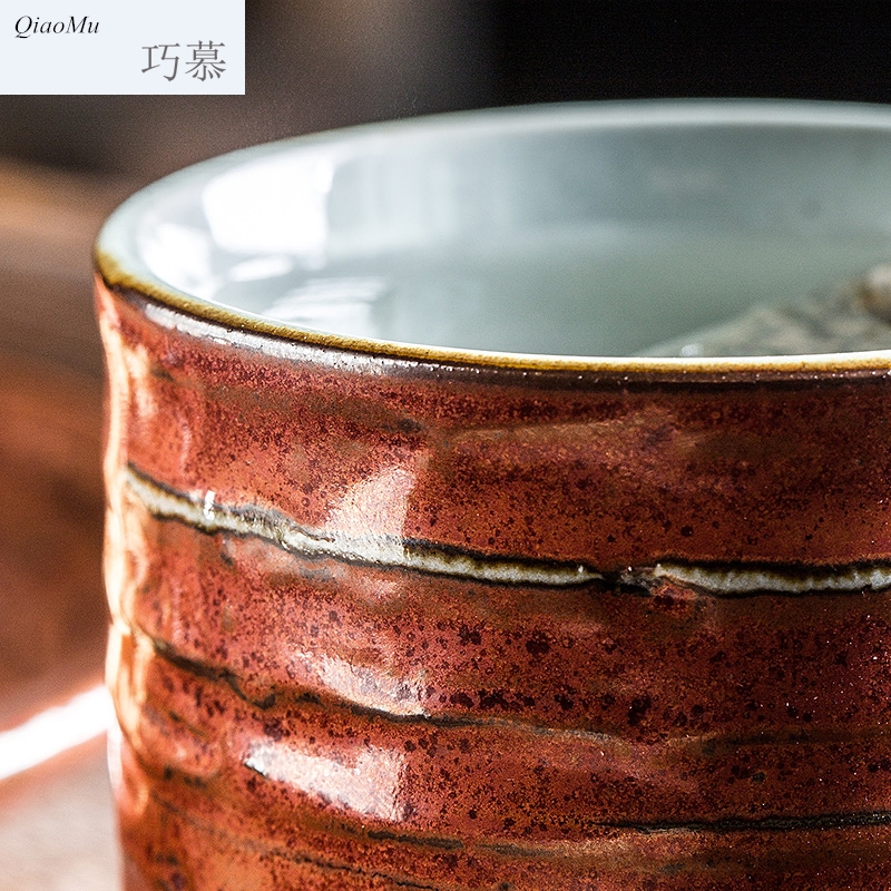 Qiam qiao longed for creative household without the glass move contracted Japanese ancient ceramic cup cup of soup