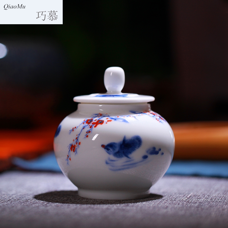 Qiao mu blue - and - white porcelain tea set jingdezhen blue and white youligong kung fu tea set sample tea cup ceramics