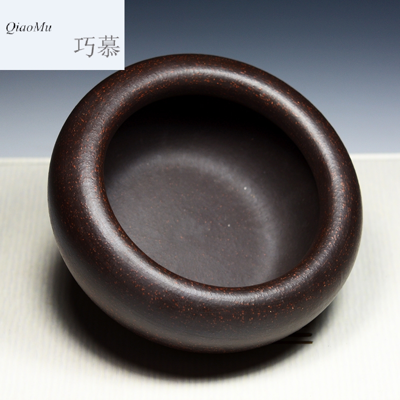 Qiao mu QD tea yixing purple sand, black sand zhu also manual embryo thick tea water ash writing brush washer from arts and crafts