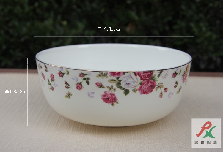 Qiao mu tangshan ipads porcelain two - tonne up phnom penh 7 inch rainbow such use Korean Japanese rainbow such as bowl wonton soup bowl bowl dish bowl meal