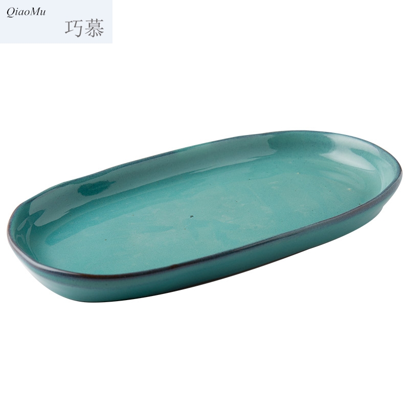 Qiao mu ou coarse TaoPan salad fruit bowl family dish fish dish paella shallow small bowl of rice bowls straight cup