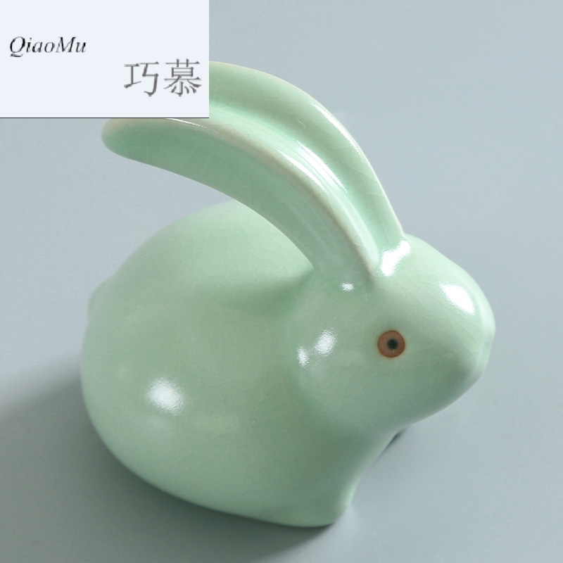 Qiao mu exquisite furnishing articles your up tea spoil your porcelain tea sets accessories ceramics play rabbit tea to keep open piece of product