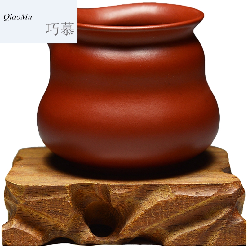 Qiao mu QD yixing it accessories kung fu tea cups undressed ore mud zhu tea fair manual gourd filter cups of milk