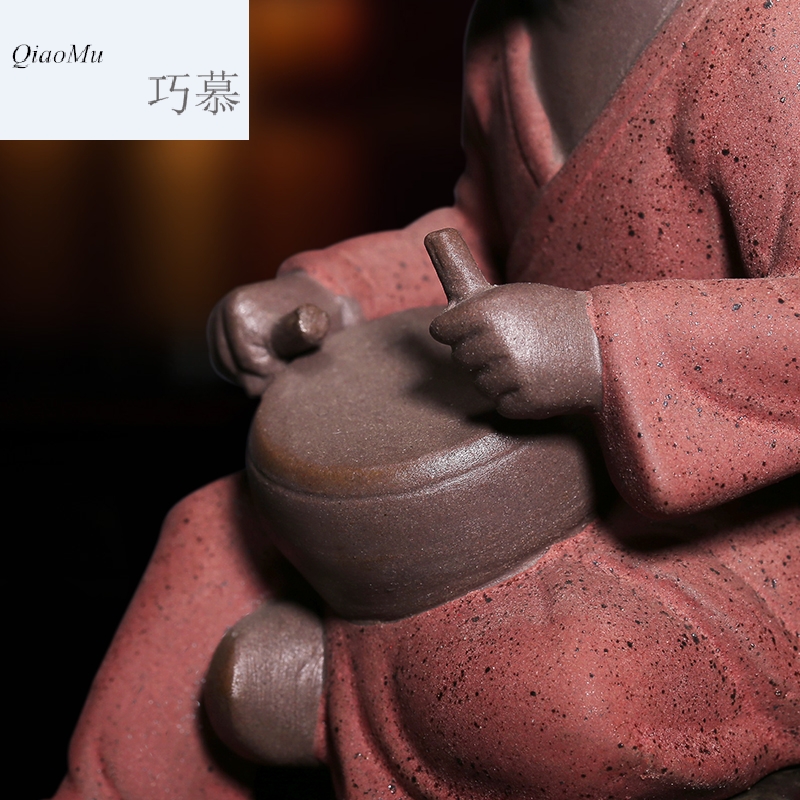 Qiao mu HM violet arenaceous back censer creative furnishing articles pure manual present smoked smoked incense buner aroma stove tea taking