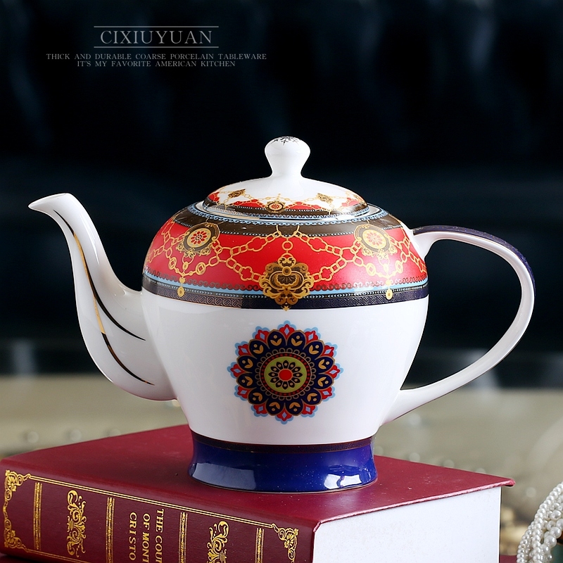 Qiao mu coffee cup suit European tea coffee ipads China English afternoon tea tea red disc ceramic cups of tea