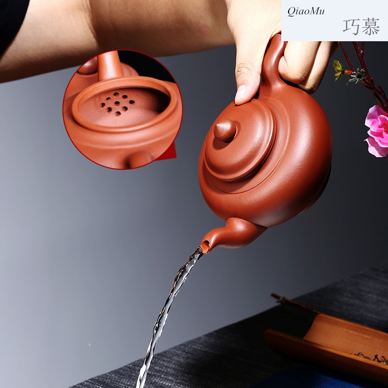 Qiao mu, yixing it pure manual teapot undressed ore gift custom lettering tea than ceramic sakura, pot