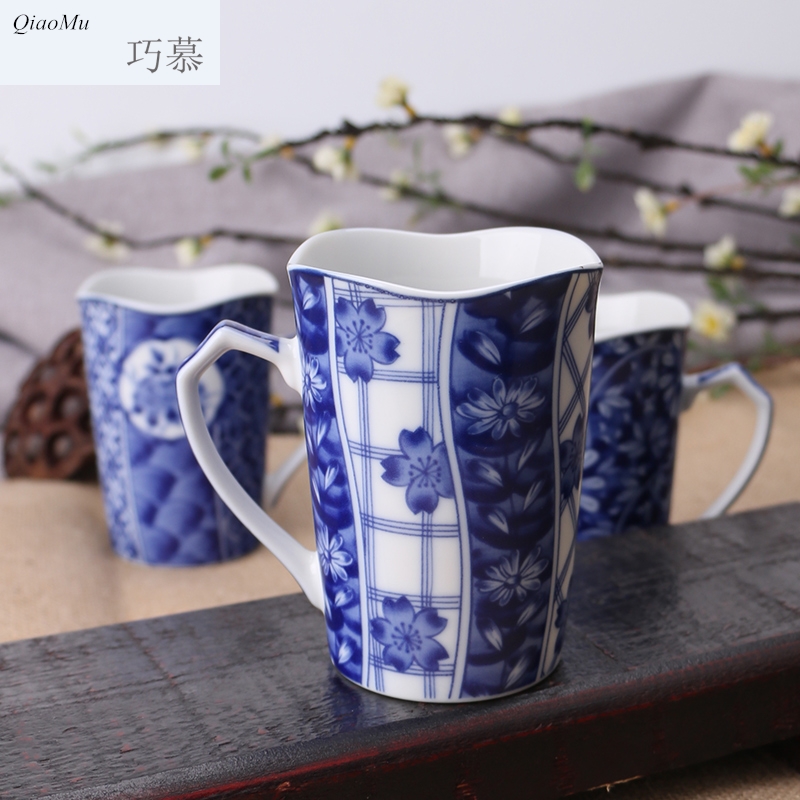 Qiao mu mugs simple Japanese glass ceramic cup new couples keller move coffee cup of milk for breakfast