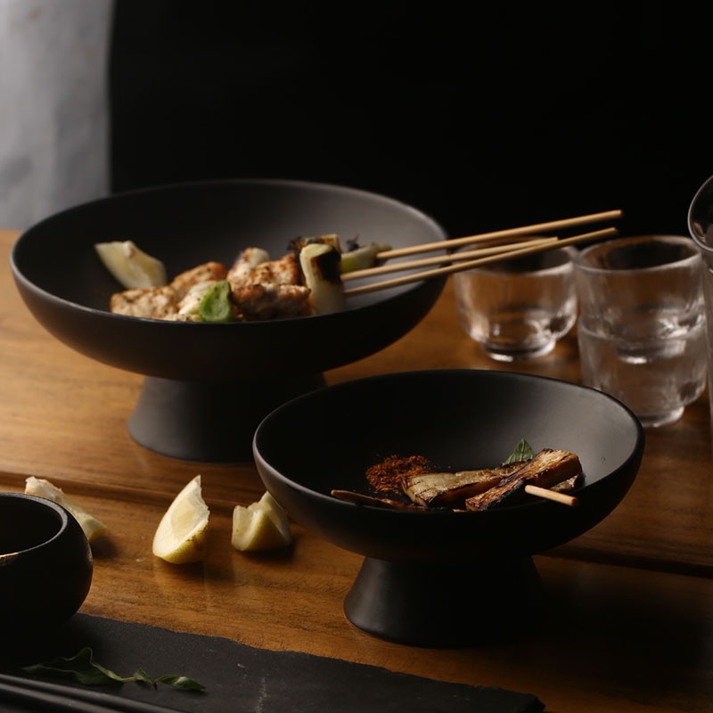 Qiao mu DY creative Japanese ceramics high dish home snack dish restaurant dish pastry dishes dessert dish bowl
