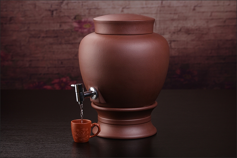 Qiao mu JS yixing purple sand tank manual kung fu tea tea caddy fixings drinking water purification cylinder without glaze