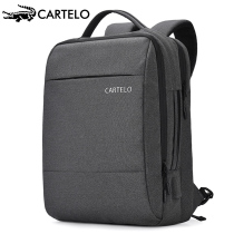 Cartile Crocodile Backpack Men's Tide Shoulder New Fashion Computer Bag Simple Leisure Travel Youth Bag