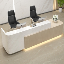 Set To Make Marble Company Roast Lacquer Front Office Education Training Institution Reception Desk Dental Oral Clinic Cashiers desk