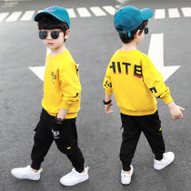 Boy Clothing Boy Spring Autumn Clothing Suit 2022 Spring Autumn Season New Boy Big Childrens Sweatshirt Sport Handsome